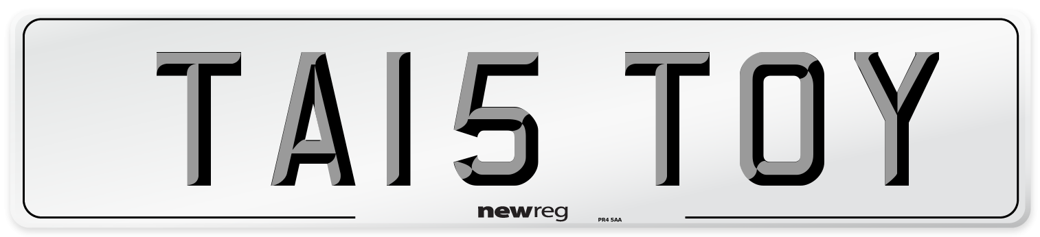 TA15 TOY Number Plate from New Reg